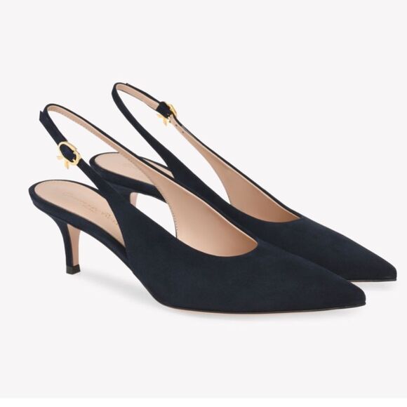Gianvito Rossi Shoes - Gianvito Rossi ROBBIE SLING 55
COLOR: Blue Suede
